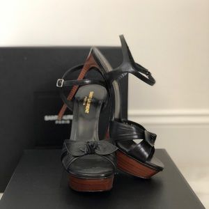 Yves Saint Laurent EUC platform heels black YSL